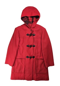 Pendleton Vintage Red Wool 3M Lined Toggle Duffle Coat Jacket Womens Medium M - Picture 1 of 6