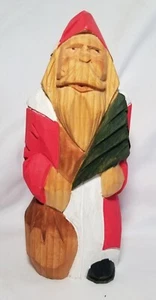 Vintage Hand Made Santa Wooden Figurine 8" From Poland - Picture 1 of 10