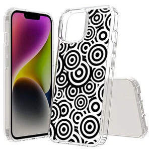For Apple iPhone (16,15,14,13,12,SE),Slim Cover,Circles Print,USA - Picture 1 of 28