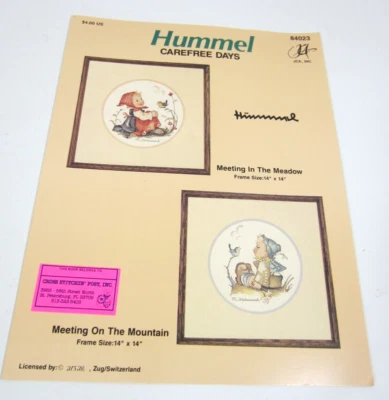 Hummel Carefree Days Cross Stitch Pattern Leaflet JCA #84023 VTG 70s Children - Image 1 of 4