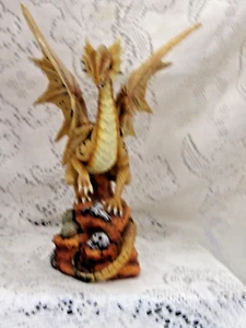 SAND COLOR ANN STOKES DESERT DRAG0N RESIN FIGURINE 10"X8"X7.5" 13103 NEW BOX - Picture 1 of 5