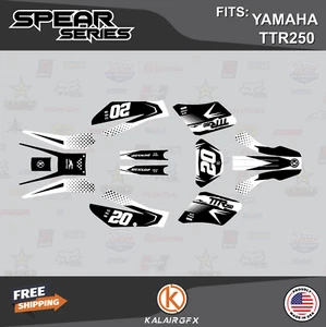 Graphics Kit for YAMAHA TTR250 (1999-2006) TTR 250 SPEAR-White - Picture 1 of 6