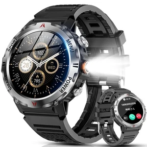 Smartwatch Nuovo per 2025 Grado Militare Torcia Bluetooth 5.3 Chiamata LIN 793 - Foto 1 di 7