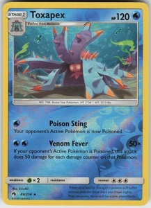 Played Reverse Holo Toxapex 69/214 Rare  SM - Lost Thunder - Picture 1 of 2