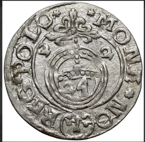 Poland 1622 3 polker Old world silver coin #5462 HIGH GRADE - Picture 1 of 2