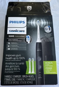Philips Sonicare 5300 Spazzolino Elettrico Ricaricabile Nero Nuovo Dmg Scatola Aperta - Foto 1 di 7