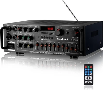 2000W bluetooth Verstärker Vollverstärker HiFi Stereo Amplifier Digital FM Neu - Bild 1 von 4