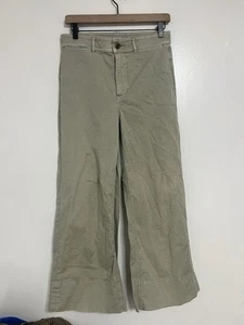 EVERLANE Hose weites Bein Chino leicht crop hellgrün Gr. 6 - Bild 1 von 5