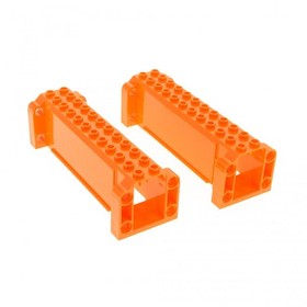 2x Lego Crane Boom 4x12x3 Orange Support Carrier Exo-Force 7709 4296909 52041