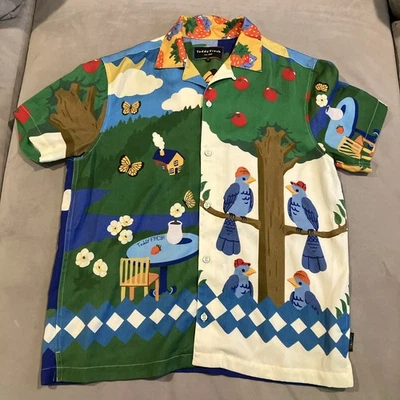 Teddy Fresh - Short Sleeve Hawaiian Style Shirt - Blue Jays - Floral - Medium - Image 1 of 4
