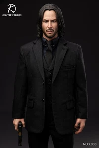 Kento Studio k008 1/6 Killer Black Vest Coat Suit Model Fit 12'' Action Figure - Picture 1 of 5