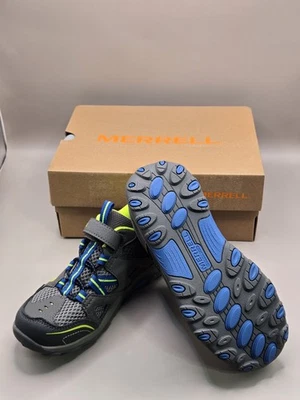Merrell Trail Chaser Niños Zapatos de Senderismo Gris/Azul/Lima Talla 1.5M Gancho y Lazo Foto 1 de 4