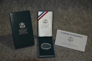 *Empty Box* For 1990-W UNC Eisenhower Dollar Commem. Silver 1$ w/ Capsule & COA - Picture 1 of 2