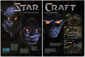 Vintage Print Ad 1998 StarCraft RTS PC Blizzard Game Original Promo Poster Art - Picture 1 of 4