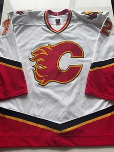 Vintage CCM Calgary Flames Trikot Away weiß rot Herren MiC Blasty Hockey NHL 56 MARR - Bild 1 von 8