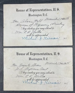 Camera dei Rappresentanti degli Stati Uniti 1938 Pass Due Firmato da Michael J Kirwan - Foto 1 di 5