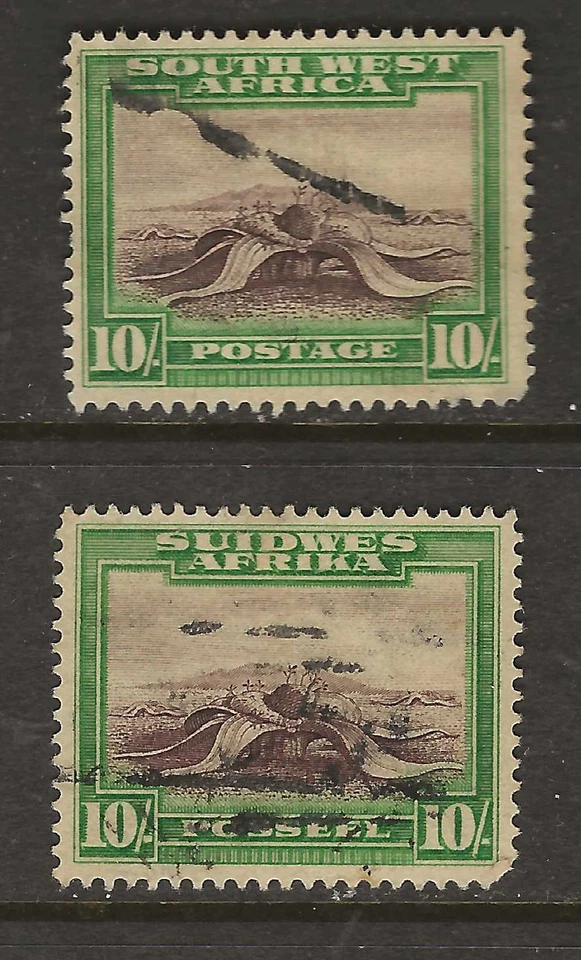Clásicos del suroeste de áfrica... Sc #119a y 119b... Cancelado... 1931... SCV $13,00 Foto 1 de 1