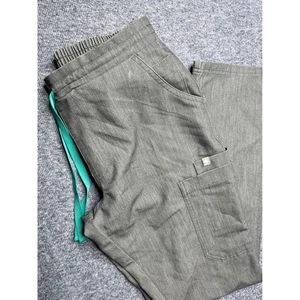 FIGS Technical Collection XS Gray Teal Drawstring Scrub Pants Women's - Picture 1 of 8