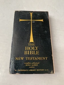 Holy Bible New Testament Paperback Library Edition 1962 KJV Self Pronouncing - Foto 1 di 13