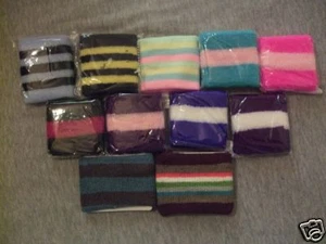 Pair of NEW Striped Wrist/Sweat Bands - Picture 1 of 10