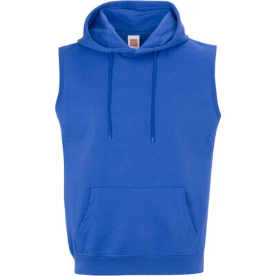 Mens Workout Hoodie Sleeveless Muscle Tank Top Gym Pullover Hooded Sweatshirt - Image 1 of 4