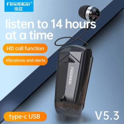 ✅FineBlue F520 Lavalier Auricolare Bluetooth Numero di chiamata Vibrazione - Immagine 1 di 4