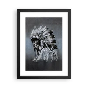Cuadro Poster de Pared 30x40cm Póster Marco Indio Penacho Hombre Wall Art Prints - Imagen 1 de 10