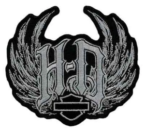 Harley-Davidson® Spiked H-D Winged Emblem, SM Size 4.25 x 3.75 inch EM201062 - Picture 1 of 1