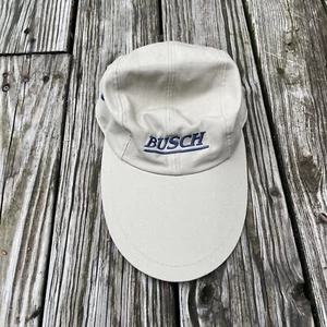 Vtg Columbia Hat Cap Adult Beige One Size Duck Bill Long Bill Busch 90s - Picture 1 of 7