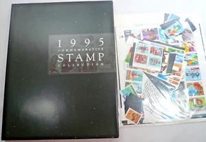 Sealed 1995 Commemorative Stamp Yearbook w/ Stamps Mint Set Album Free Ship - Picture 1 of 2