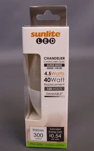 Sunlite LED B13 Torpedo Decorative Chandelier Light Bulb, 7Watts (60W) 6 Pack - Picture 1 of 4