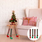 4 Santa-Stuhlbeinhüllen Weihnachtsstuhlbein-Socken Weihnachts-Stuhlbeinstrumpf