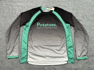 Camisa deportiva Primal Potatoes Technical Top adulto negra gris verde ciclismo ciclismo Foto 1 de 4
