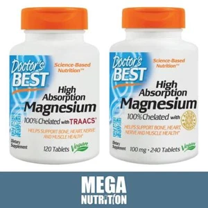 Doctor's Best High Absorption Magnesium, 100mg - 240 tablets - Picture 1 of 2