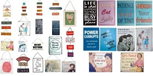 30 Funny Shabby Chic Retro Metal Wall Decor Sign Plaques/Magnets Vintage Style - Picture 1 of 21