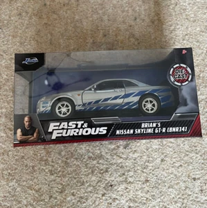 Jada 1:24 scale Fast & Furious Brian’s 2002 NISSAN SKYLINE GT-R (BNR34) R34 - Picture 1 of 6