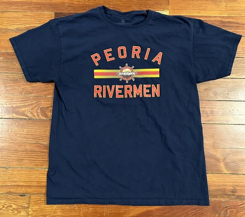 Peoria Rivermen Hockey  Size Large Tee Shirt SPHL ECHL AHL IHL Cover