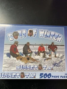 VINTAGE Classic 500 Piece Puzzle BOYS OF WINTER - MINNESOTA! Sealed NOS 18X24 - Picture 1 of 7
