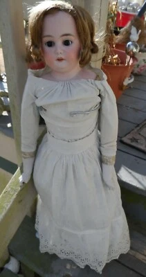 ¡INUSUAL! HERMOSA MUÑECA BISQUE ALEMANA AM 4008 GRANDE 25" Dormir OJO HH Peluca Foto 1 de 4