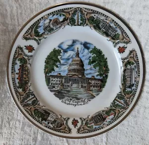 Vintage THE CAPITOL Washington, D.C. 10,25" Souvenir Teller +6 Points of Interest - Bild 1 von 8