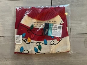 Frisco String Christmas Lights Dog Cat Sweater Large New! Red Candy Cane Gift - Picture 1 of 4