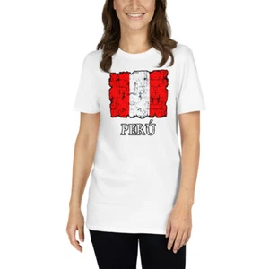 peru statement peruvian flag . peruano pride Short-Sleeve Unisex T-Shirt - Picture 1 of 15