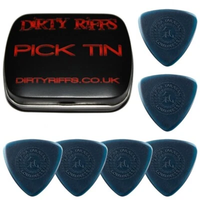 JIM DUNLOP 6 x Dunlop Akira Takasaki Primetone 1,40 mm Gitarren-Plektren Gitarrenplektren in einer Plektrum-Dose