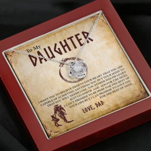 To My Daughter, Gift for Daughter from Dad, Viking Style Love Knot Necklace - Picture 1 of 3