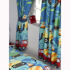 CONSTRUCTION TIME TRUCKS DIGGERS CURTAINS KIDS BOYS CURTAINS IN 54" & 72"