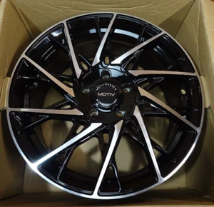 18x8 Motiv 430MB Maestro Gloss Black Machined Face Wheel 5x4.5 (40mm) - Picture 1 of 7