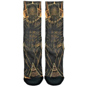 Erik Killmonger Black Panther Sublimated 1 Pair Men's Crew Socks Marvel Comics - Picture 1 of 6