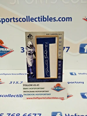 2007 UD SP AUTHENTIC BOB SANDERS BY THE LETTER AUTO #BTL-SA - Image 1 of 3