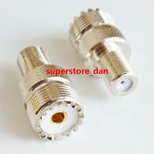 UHF Female SO-239 SO239 to F TV female jack RF coaxial adapter connector ENGLISH