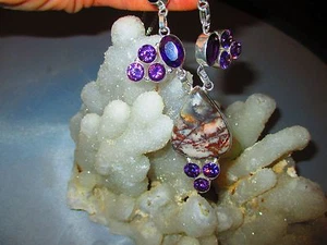 HERMOSO COLLAR DE 14 PIEDRAS DE JASPE Y AMATISTA 20" JOYAS DE PIEDRAS PRECIOSAS ENVÍO GRATUITO - Imagen 1 de 1